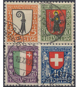 Schweiz Nr. 185-188 gestempelt Pro Juventute 1923