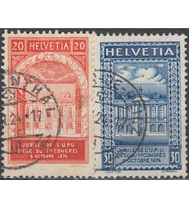 Schweiz Nr. 192A-193A gestemp. 50 Jahre Weltpostverein 1924