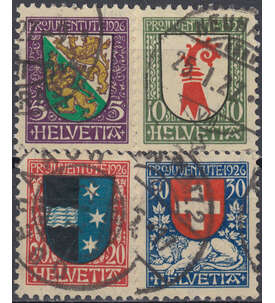 Schweiz Nr. 218-221 gestempelt Pro Juventute 1926