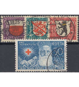 Schweiz Nr. 229-232 gestempelt Pro Juventute 1928