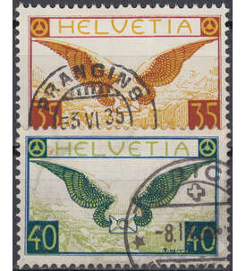 Schweiz Nr. 233-234 gestempelt Flugpost 1929