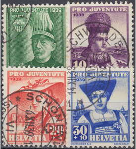 Schweiz Nr. 359-362 gestempelt Pro Juventute 1939