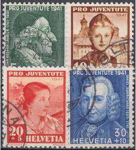 Schweiz Nr. 399-402 gestempelt Pro Juventute 1941