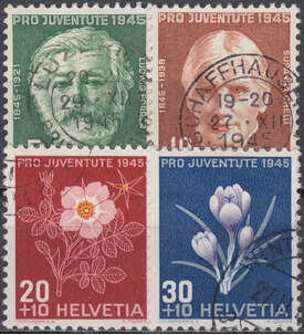 Schweiz Nr. 465-468 gestempelt Pro Juventute 1945