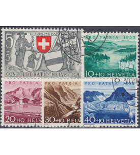 Schweiz Nr. 570-574 gestempelt Pro Patria 1952