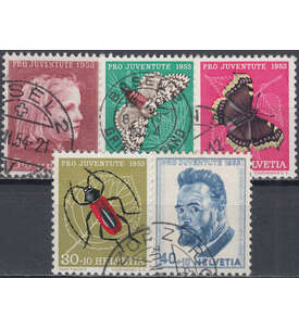 Schweiz Nr. 588-592 gestempelt Pro Juventute 1953