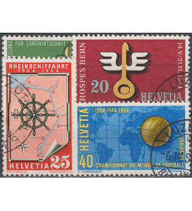 Schweiz Nr. 593-596 gestempelt Jahresereignisse 1954
