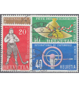 Schweiz Nr. 607-610 gestempelt Jahresereignisse 1955