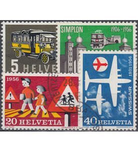 Schweiz Nr. 623-626 gestempelt Jahresereignisse 1956