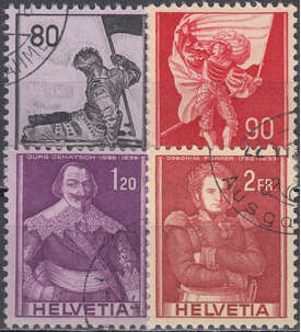Schweiz Nr. 683-686 gestempelt Freimarken 1958/1959