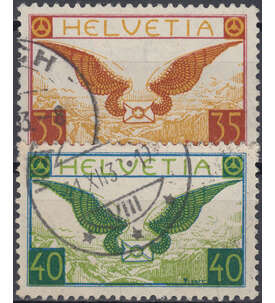 Schweiz Nr. 233x-234x gestemp. Flugpost 1929