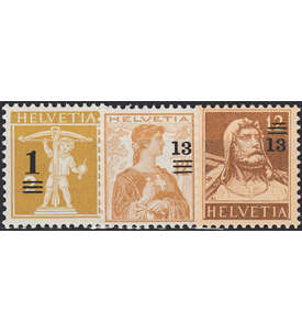 Schweiz Nr. 124-126 postfrisch Aufdrucke 1915