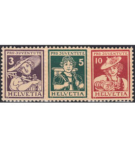Schweiz Nr. 130-132 postfrisch Pro Juventute 1916
