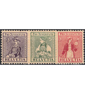 Schweiz Nr. 133-135 postfrisch Pro Juventute 1917