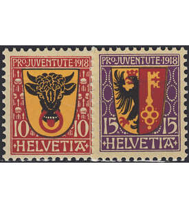 Schweiz Nr. 143-144 postfrisch Pro Juventute 1918