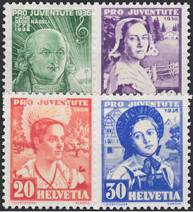 Schweiz Nr. 306-309 postfrisch Pro Juventute 1936