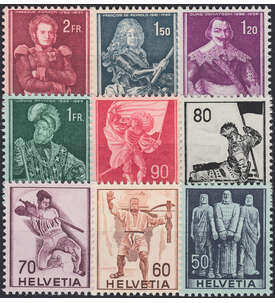 Schweiz Nr. 377-385 postfrisch Histor. Darstellungen 1941
