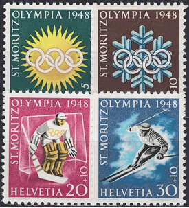 Schweiz Nr. 492-495 postfrisch Olymp. Winterspiele 1948