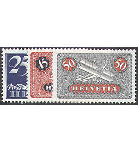Schweiz Nr. 180-184z  postfr.  Flugpost 1923 3 Werte