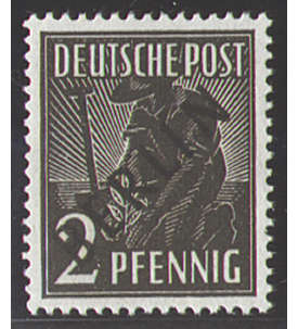II Berlin Nr. 1                2 Pfennig  Schwarzaufdruck 1948