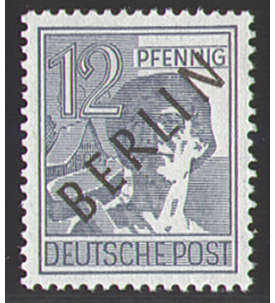 II Berlin Nr. 5                12 Pfennig  Schwarzaufdruck 1948