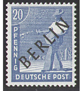 II Berlin Nr. 8                20 Pfennig Schwarzaufdruck 1948