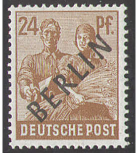 II Berlin Nr. 9                24 Pfennig Schwarzaufdruck 1948