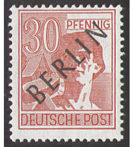 II Berlin Nr. 11               30 Pfennig Schwarzaufdruck 1948