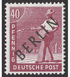 II Berlin Nr. 12               40 Pfennig  Schwarzaufdruck 1948