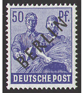 II Berlin Nr. 13               50 Pfennig  Schwarzaufdruck 1948