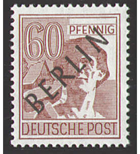 II Berlin Nr. 14               60 Pfennig  Schwarzaufdruck 1948