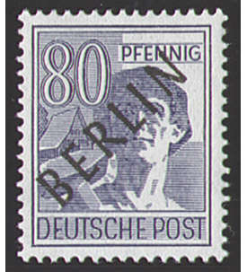 II Berlin Nr. 15               80 Pfennig  Schwarzaufdruck 1948