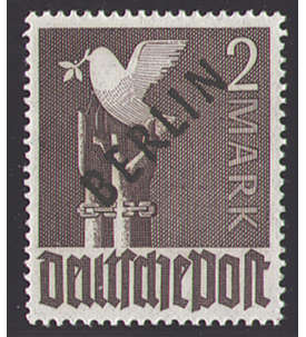 II Berlin Nr. 18               2 Mark Schwarzaufdruck 1948