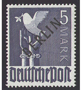 II Berlin Nr. 20               5 Mark Schwarzaufdruck 1948