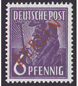 II Berlin Nr. 22               6 Pfennig  Rotaufdruck 1949
