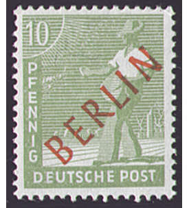 II Berlin Nr. 24               10 Pfennig  Rotaufdruck 1949