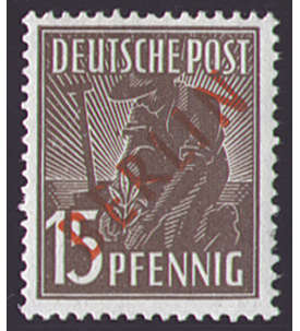 II Berlin Nr. 25               15 Pfennig  Rotaufdruck 1949