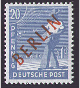II Berlin Nr. 26               20 Pfennig  Rotaufdruck 1949