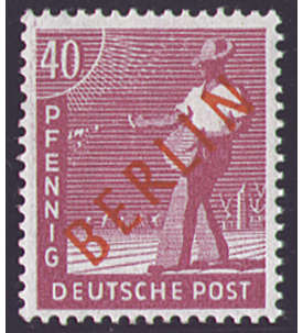 II Berlin Nr. 29               40 Pfennig  Rotaufdruck 1949