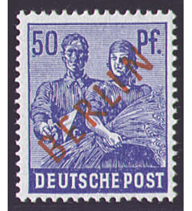 II Berlin Nr. 30               50 Pfennig  Rotaufdruck 1949