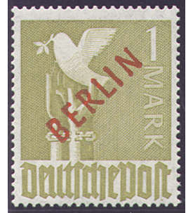 II Berlin Nr. 33               1 Mark Rotaufdruck 1949
