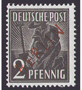 II Berlin Nr. 21               2 Pfennig  Rotaufdruck 1949