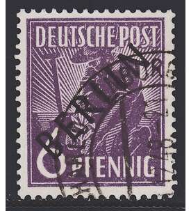 II Berlin Nr. 2 gestempelt 6 Pfennig  Schwarzaufdruck