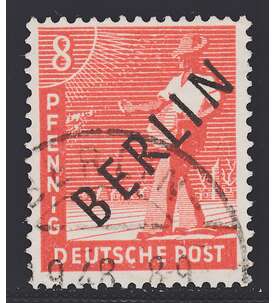 II Berlin Nr. 3 gestempelt 8 Pfennig Schwarzaufdruck