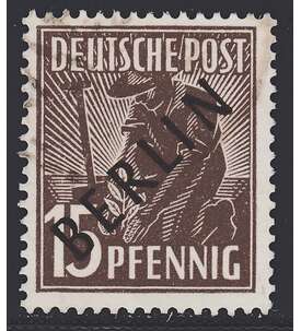 II Berlin Nr. 6 gestempelt  15 Pfennig Schwarzaufdruck