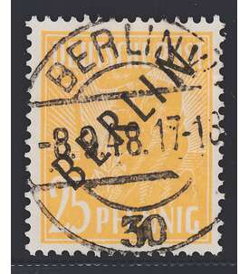 II Berlin Nr. 10 gestempelt  25 Pfennig Schwarzaufdruck