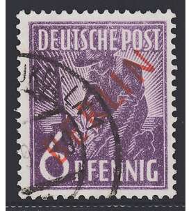 II Berlin Nr. 22 gestempelt 6 Pfennig Rotaufdruck