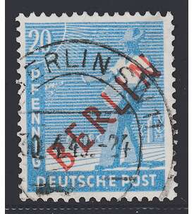 II Berlin Nr. 26 gestempelt 20 Pfennig Rotaufdruck