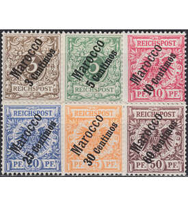 Deutsche Post in Marokko Nr. 1-6