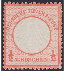 Deutsches Reich Nr. 3 ungestempelt Kleiner Brustschild-1/2 Gr.